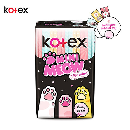 Băng vệ sinh Kotex Mini Meow siêu mềm SMC 8M