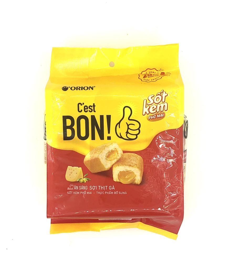 Bánh mì sợi thịt gà vị phô mai Bon Orion 5P 101,5g