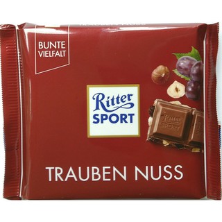 Socola sữa nhân nho khô và hạt phỉ Ritter Sport Đức 100g