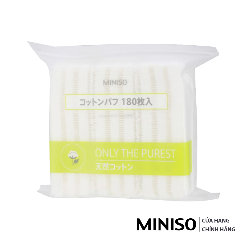 Bông tẩy trang Miniso gói 180 miếng Nhật Bản