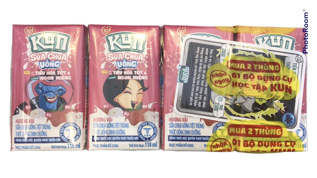Sữa chua uống hương vải Kun 110ml