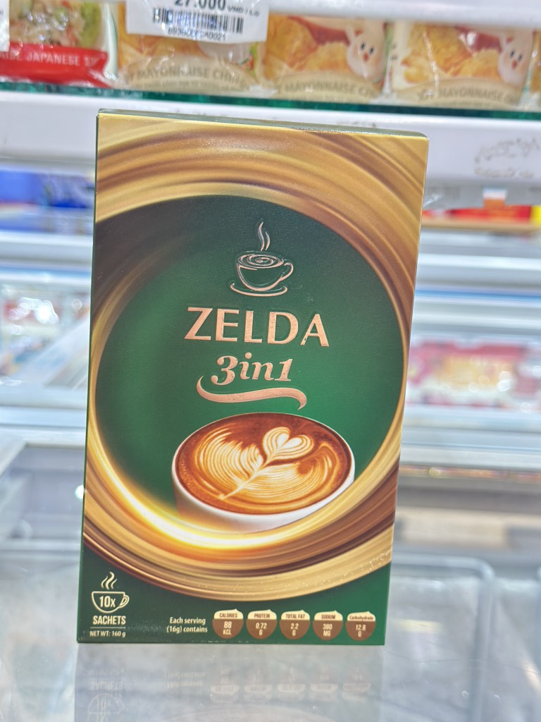 Cà phê hoà tan 3in1 Zelda 160g