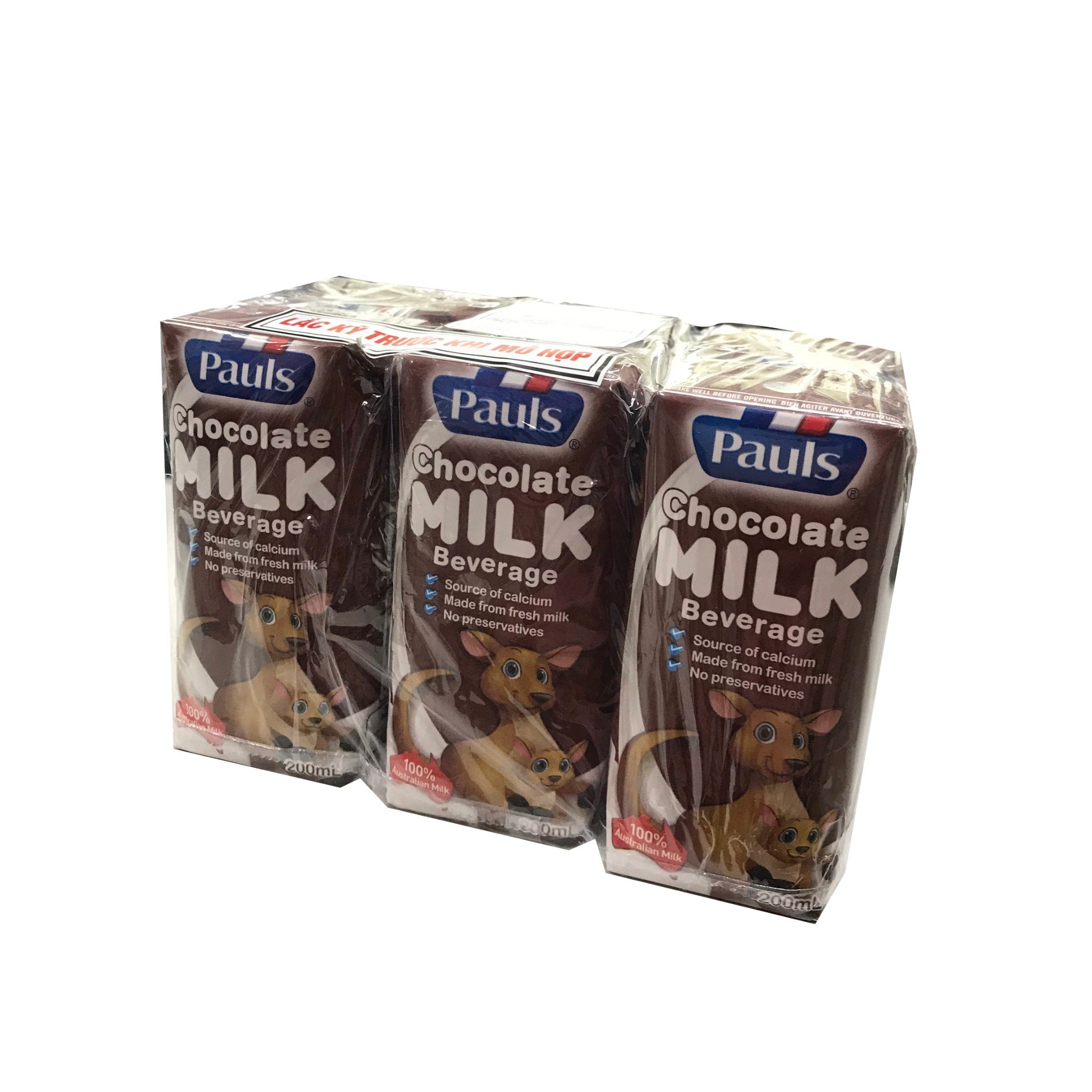 Sữa tươi Úc Pauls vị socola 200ml