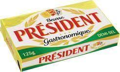 Bơ cục mặn President Pháp (80% béo) 125g