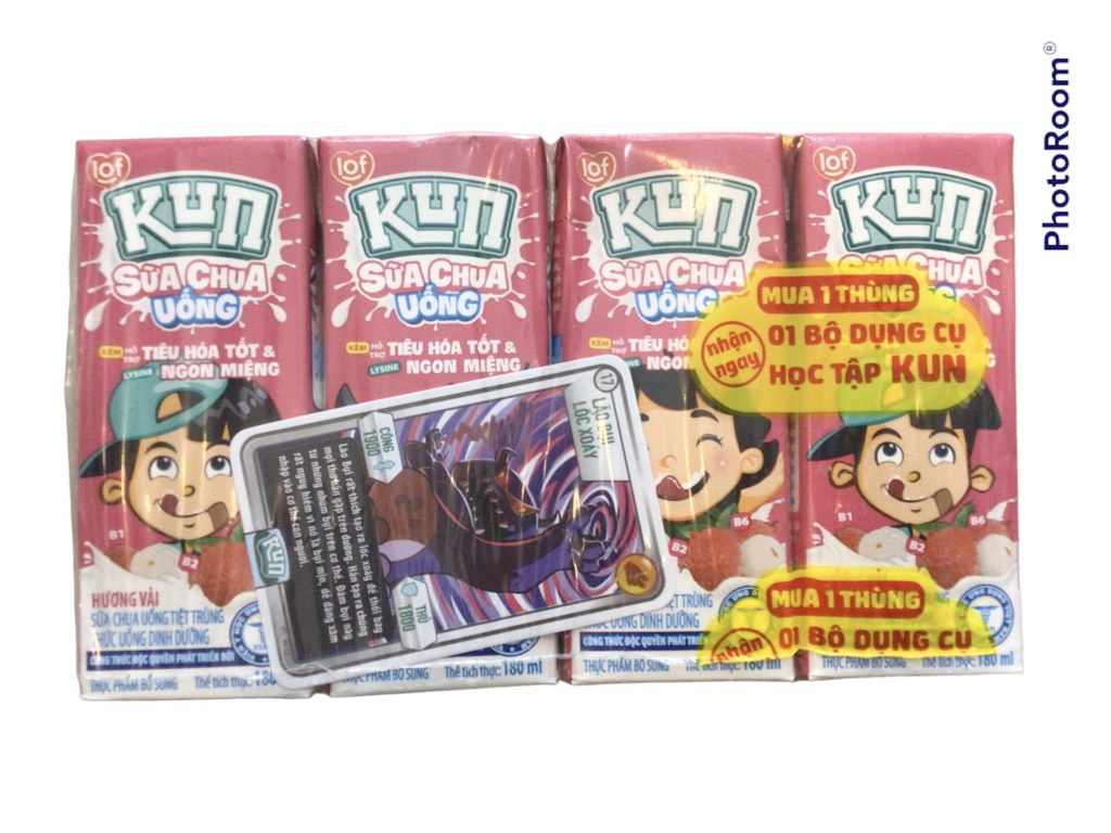 Sữa chua uống hương vải Kun 180ml