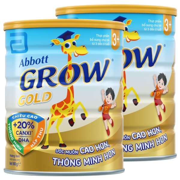 Thực phẩm bổ sung cho trẻ từ 3-6 tuổi Abbott Grow Gold 3+ 900g