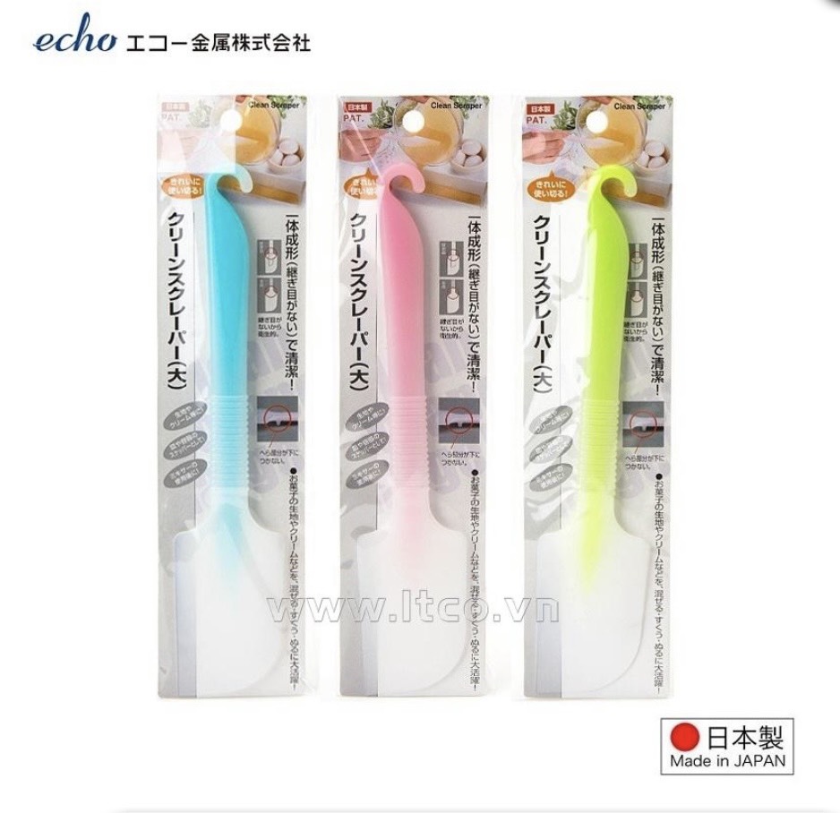Thìa silicon trộn bột làm bánh Echo 29cm 0428-135 Nhật Bản