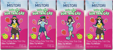 Sữa trái cây dâu TH Mistori 110ml
