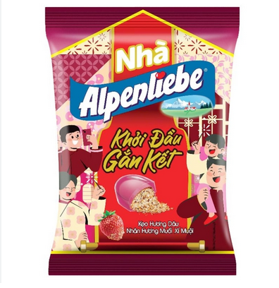 Kẹo Alpenliebe 2chew hương dâu nhân xí muội 203g