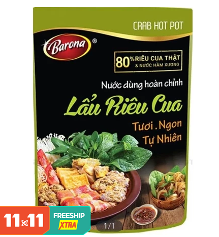 Nước dùng lẩu riêu cua Barona 164g
