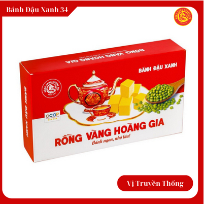 Bánh đậu xanh rồng vàng Hoàng gia 300g (24 chiêc)