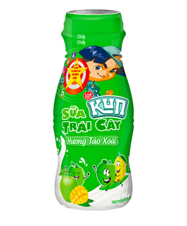 Sữa trái cây hương táo xoài Kun chai 85ml*48