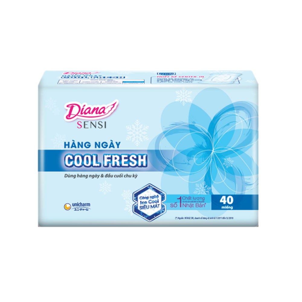 Băng vệ sinh Diana hàng ngày Sensi Cool Fresh 40M