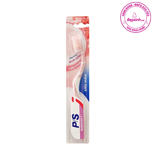Bàn chải đánh răng P/S lông tơ phủ muối hồng siêu mềm