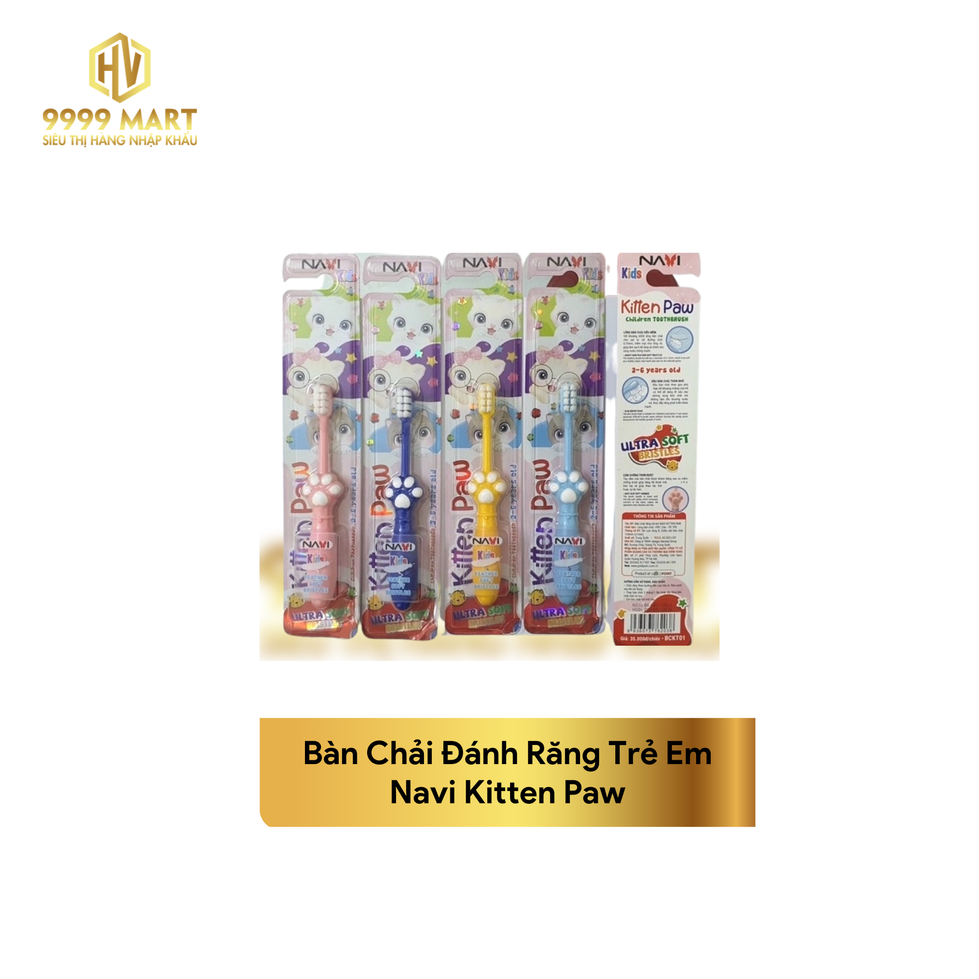 Bàn chải trẻ em Navi Kitten Paw
