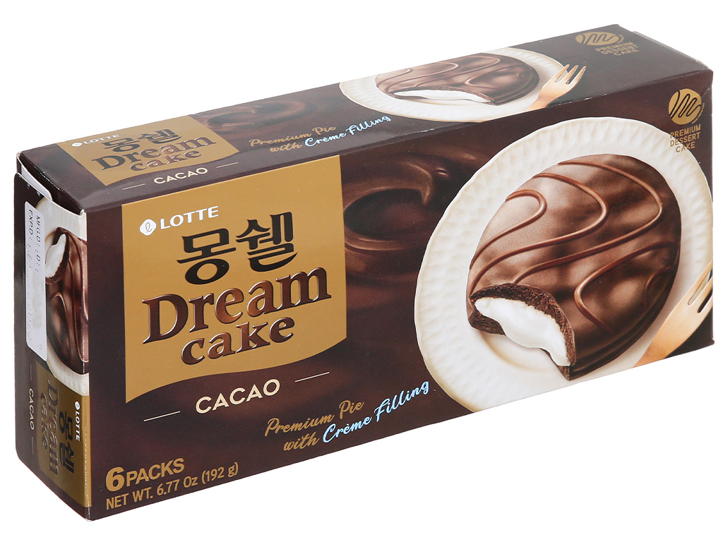 Bánh Chocopie Lotte Dream cake vị cacao Hàn Quốc 204g