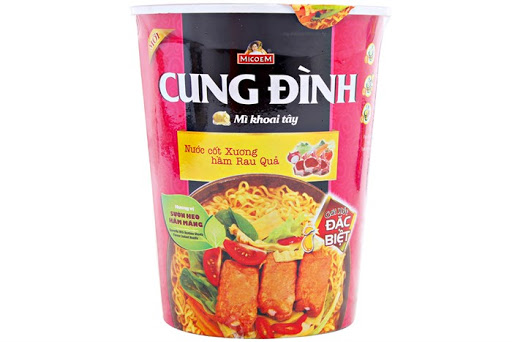 Mỳ cung đình ly hồng sườn heo hầm măng 65g*24 ly