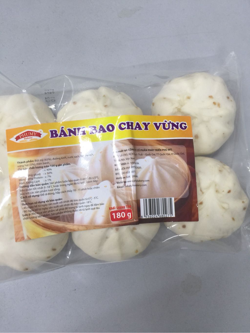 Bánh bao chay vừng Phú Mỹ 180g