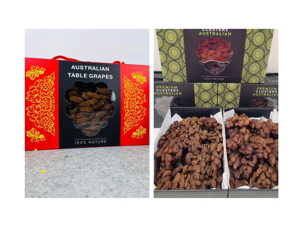 Nho khô nguyên cành Thompson Plus Úc 1kg