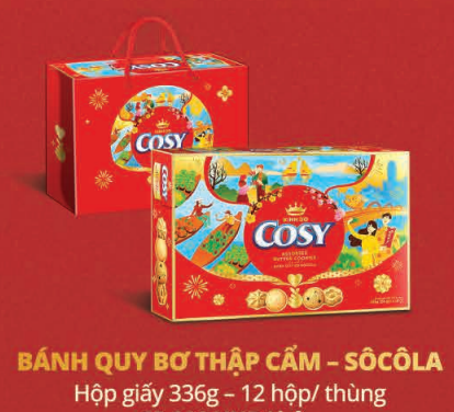 Bánh quy bơ thập cẩm socola COSY Kinh Đô 336g