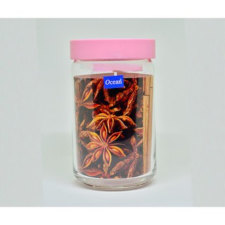 Lọ thủy tinh trơn Ocean nắp màu 2523 650ml Thái Lan