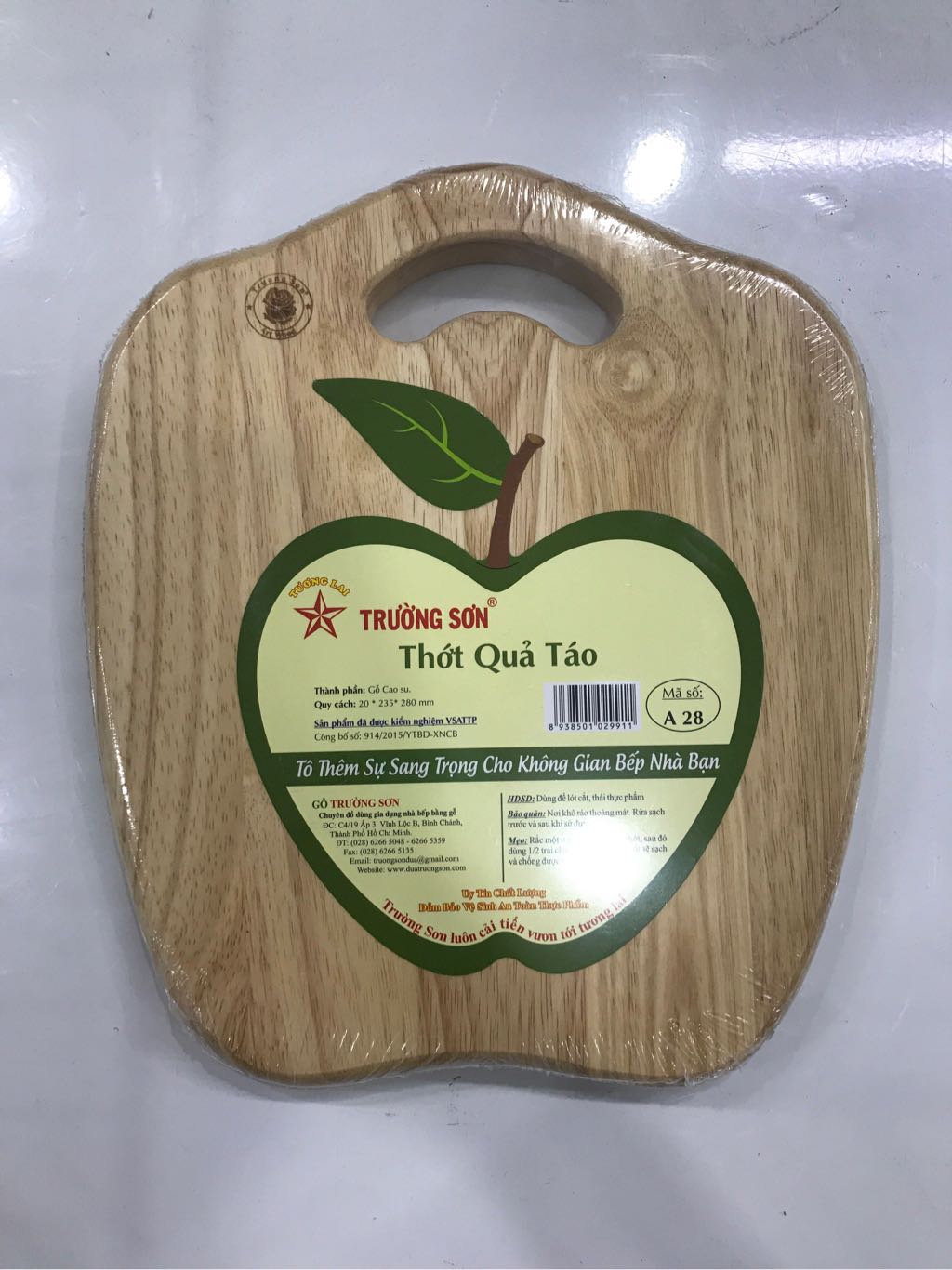 Thớt quả táo Trường Sơn 20*235*280mm A28