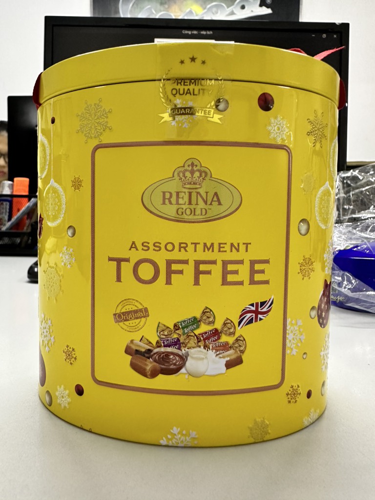 Kẹo thập cẩm Toffee Malaysia hộp nơ 120g