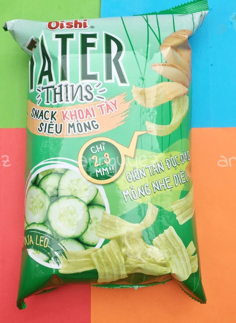 Snack Oishi Tater khoai tây vị dưa leo 33g