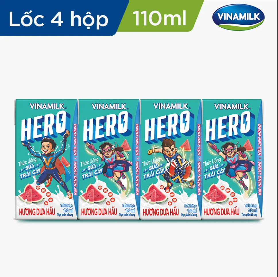Sữa uống trái cây dưa hấu Hero Vinamilk 110ml