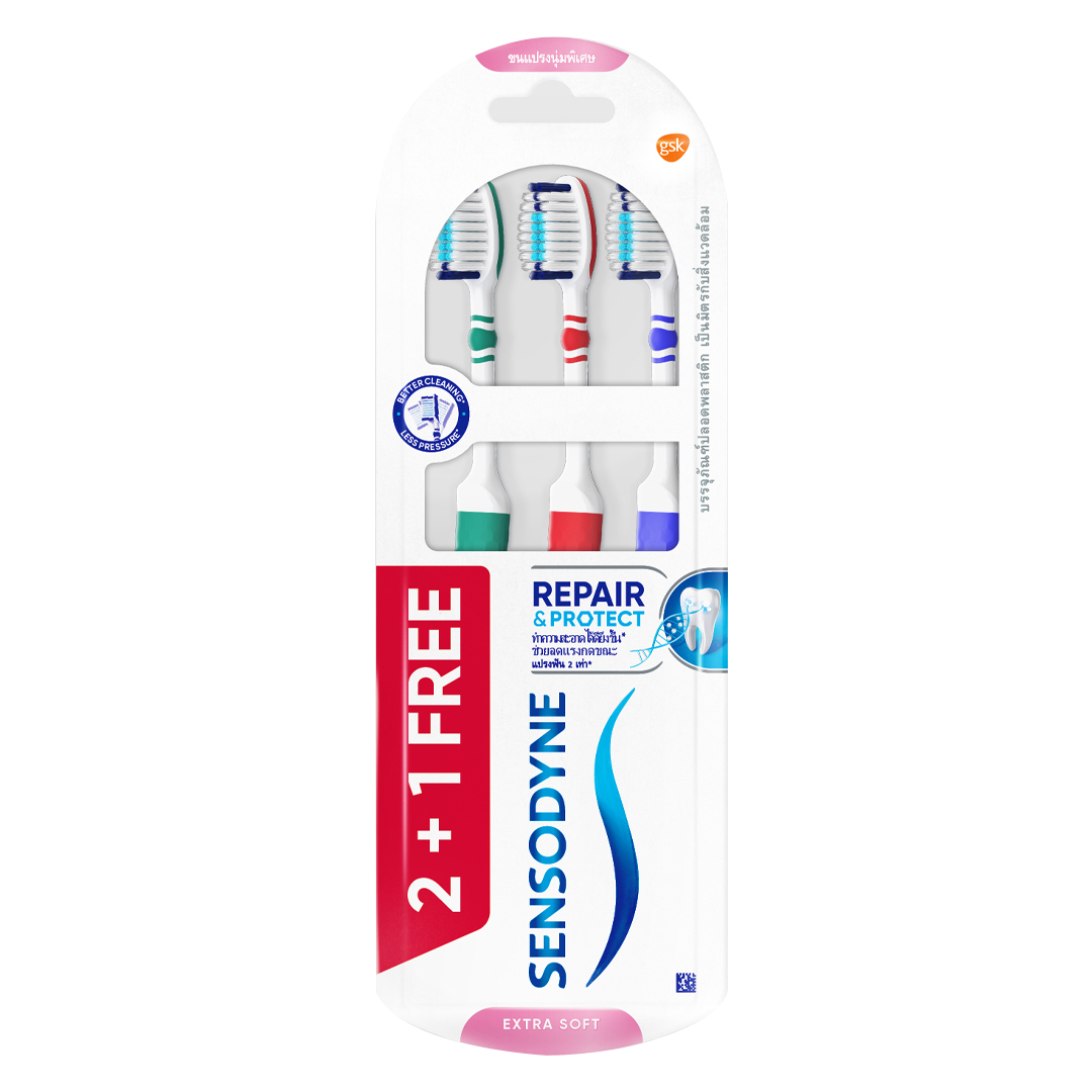 Set 3 bàn chải Sensodyne Repair & Protect Extra Soft