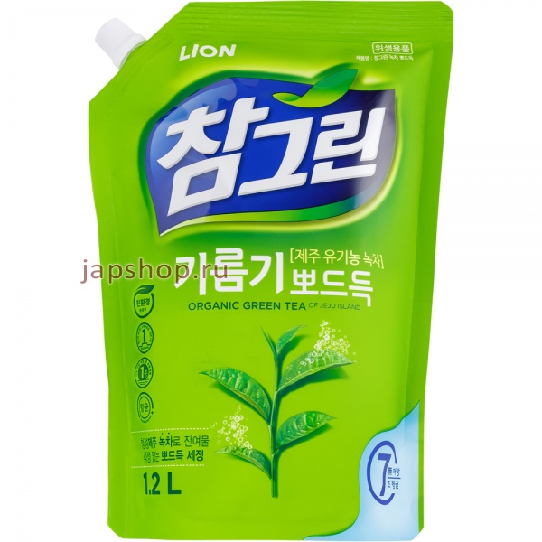 Nước rửa chén Lion tinh chất trà xanh 1,2L Hàn Quốc