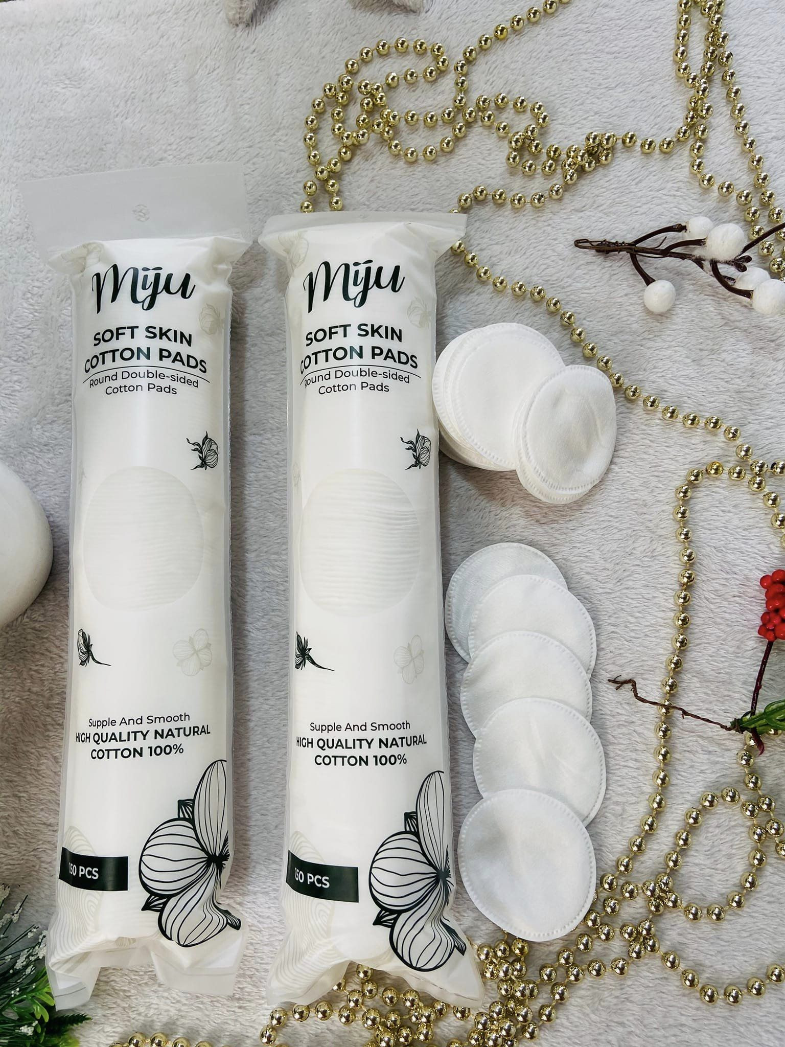 Bông tẩy trang tròn Miju 150 miếng Hàn Quốc