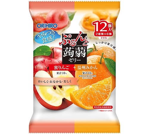 Thạch Orihiro táo và cam Nhật Bản 240g