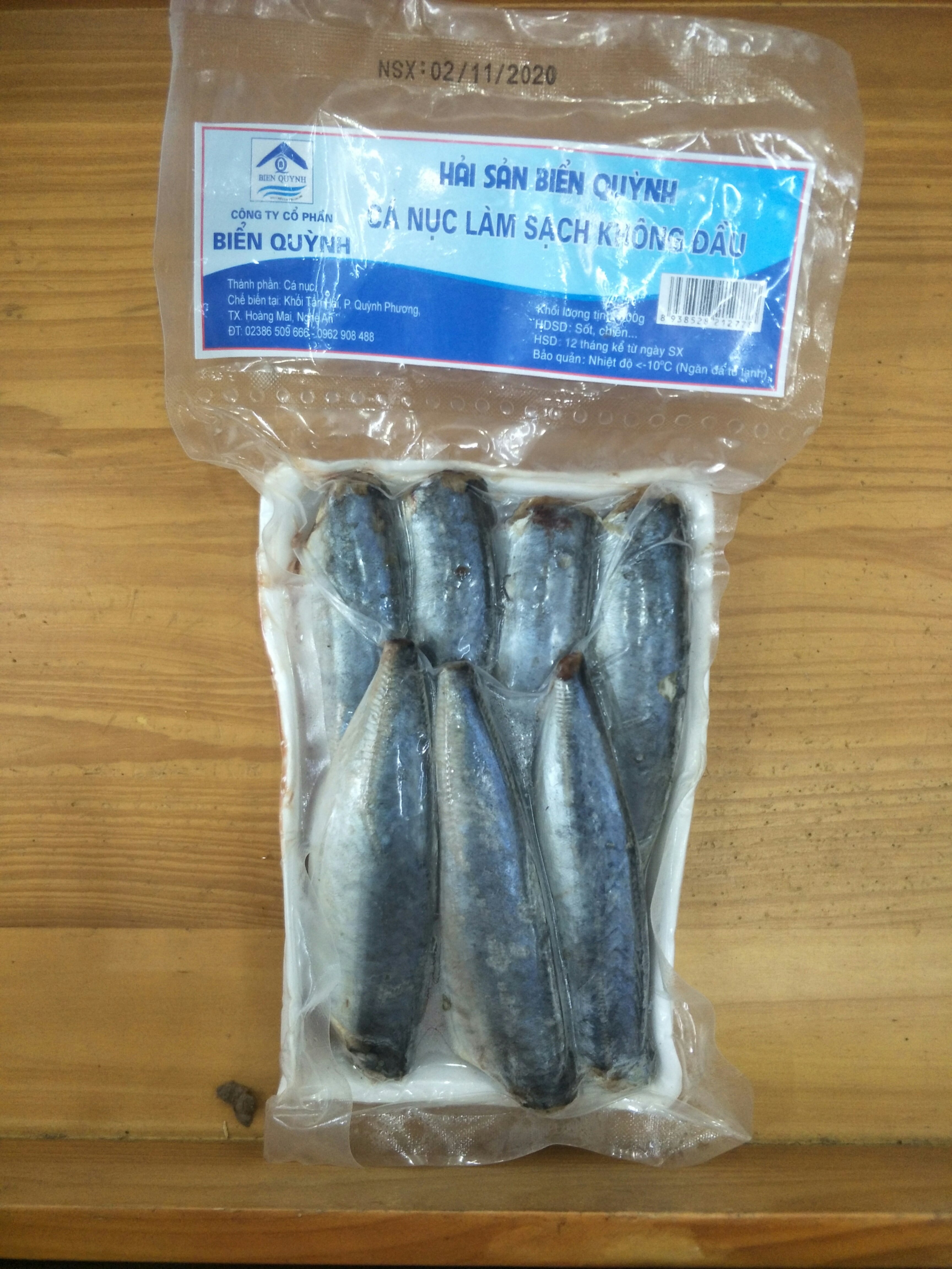 Cá nục làm sạch không đầu Biển Quỳnh 500g
