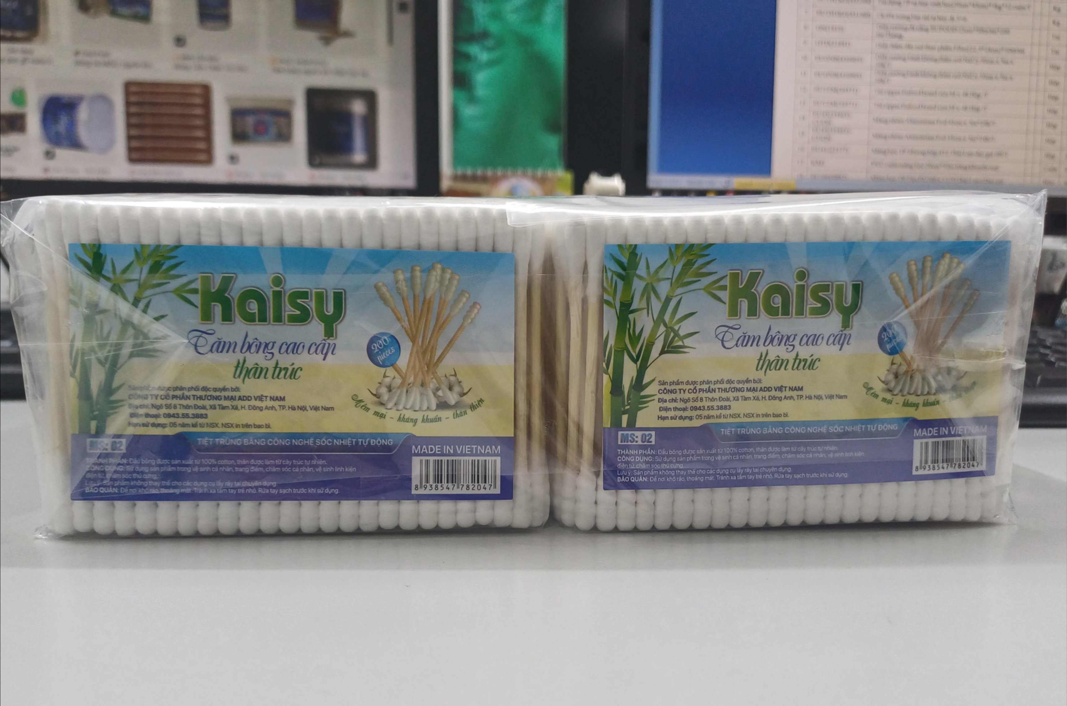 Bông tăm Kaisy gói người lớn lõi gỗ 200 que