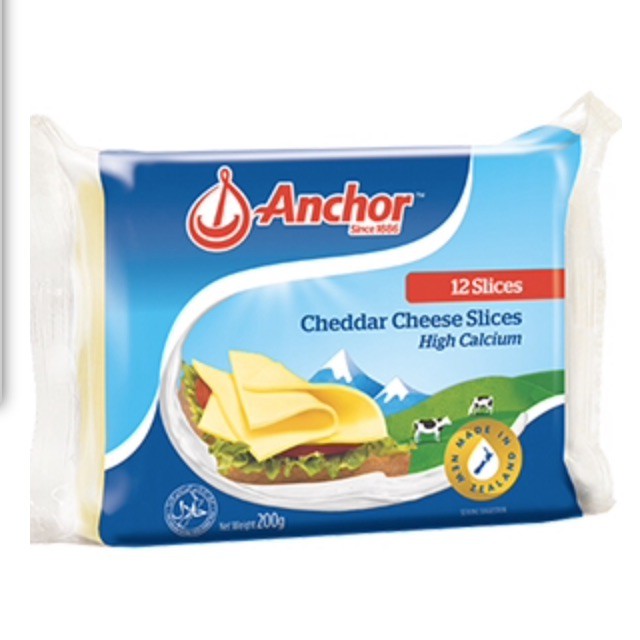 Phô mai lát Cheddar Anchor New Zealand 200g