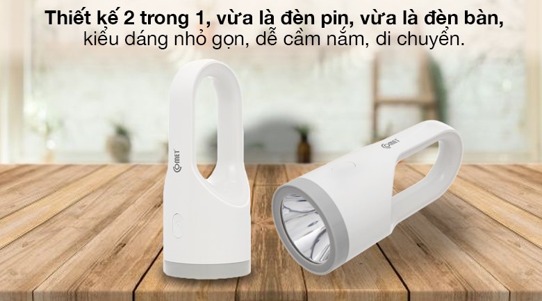 Đèn pin sạc led Comet 2in1 CRT455