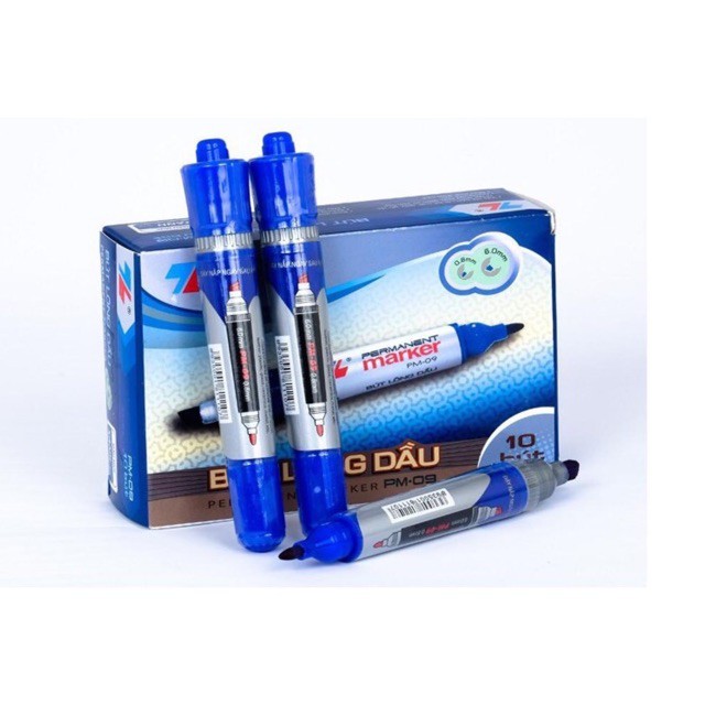 Bút lông dầu Thiên Long PM-09 xanh