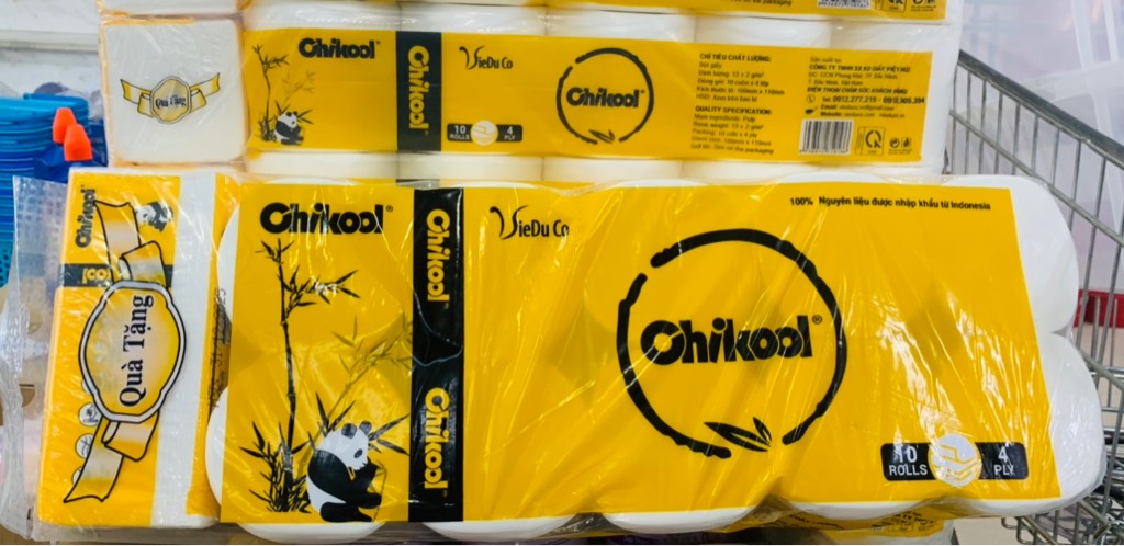 Rỗng vàng - Giấy vệ sinh Chikool Việt Đức 10 cuộn