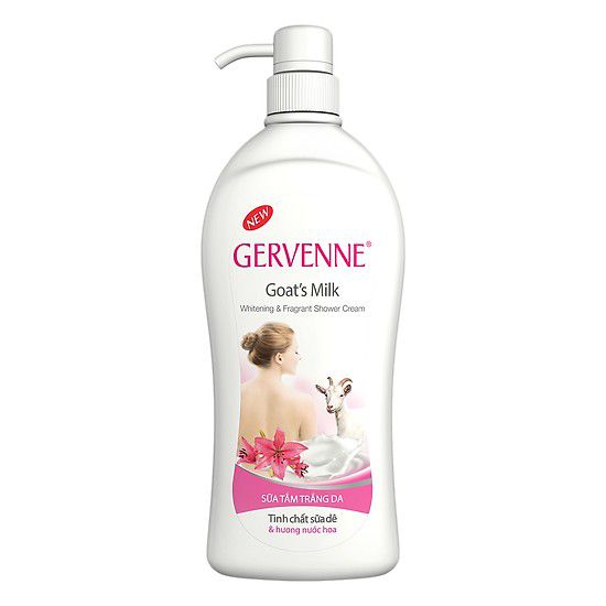 Sữa Tắm trắng da Gervenne 450ml hương dâu tây & hoa ly