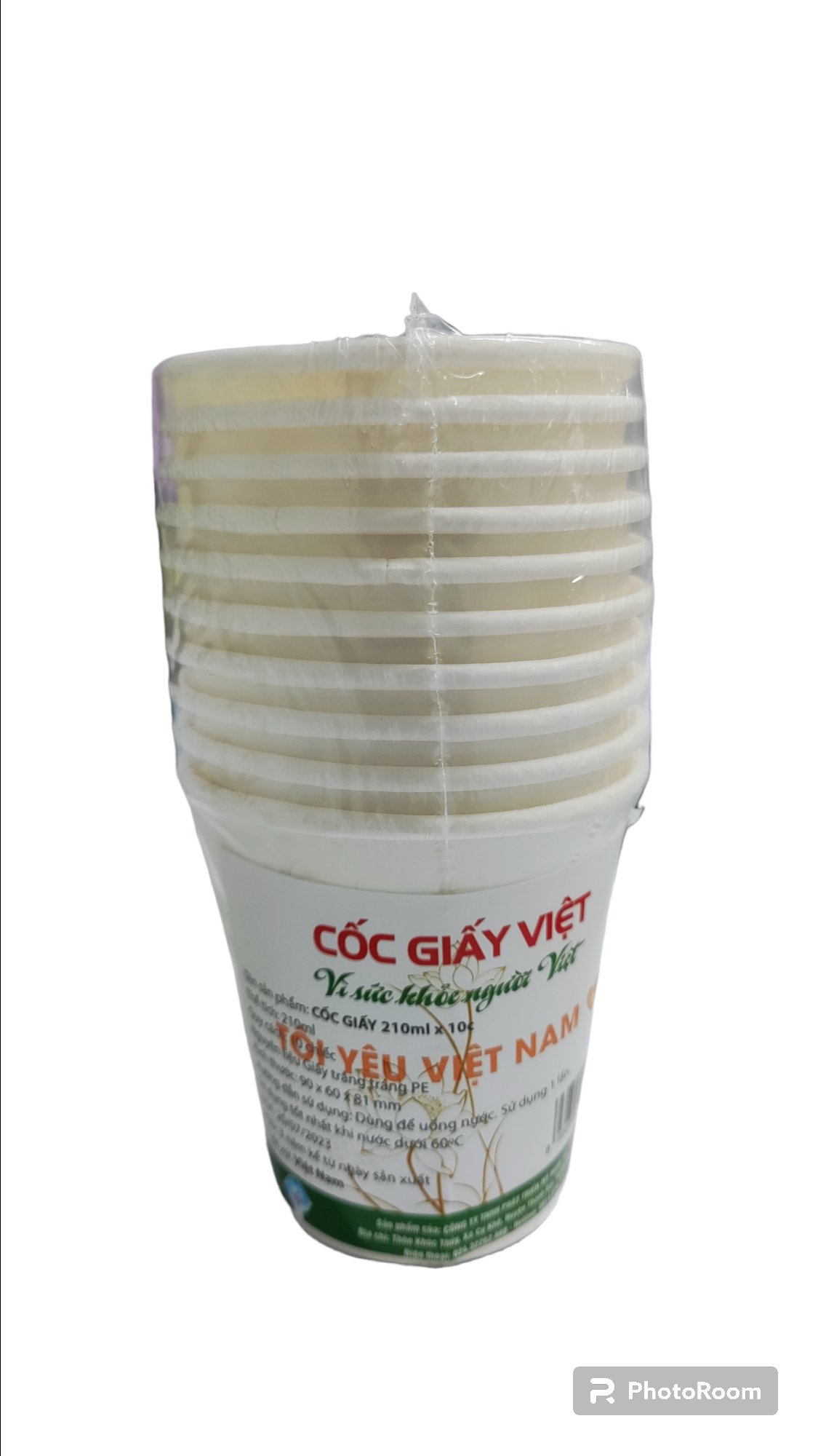 Set 10 cốc giấy Việt 210ml