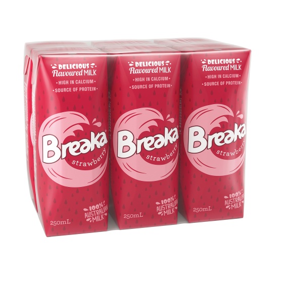 Sữa tươi Breaka hương dâu Úc 250ml