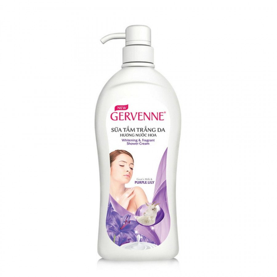 Sữa tắm trắng da Gervenne Purple Lily 900g