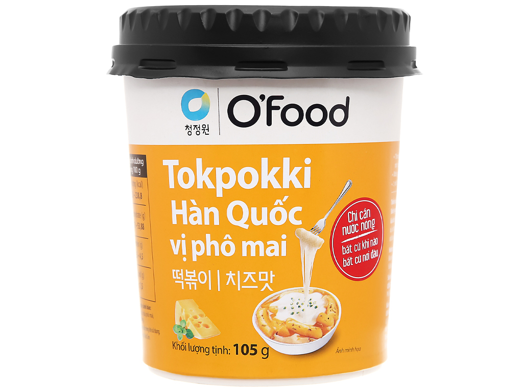 Bánh gạo Tokpokki vị phô mai O'Food 105g