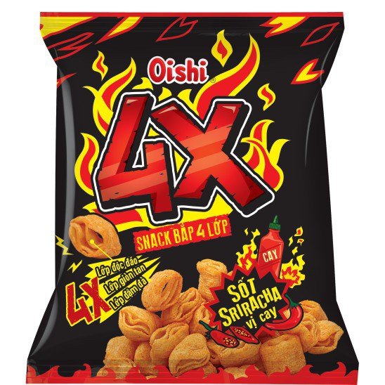 Snack Oishi Bắp 4 Lớp Sốt Cay 35g