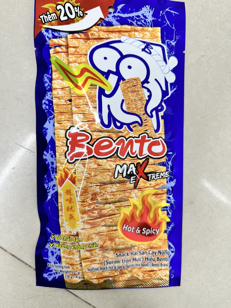 Snack mực Bento tẩm gia vị Thái Lan 24g