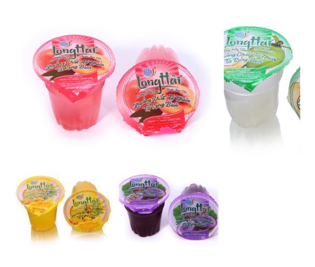 Thạch rau câu (đào, dừa, dứa, khoai môn) Long Hải