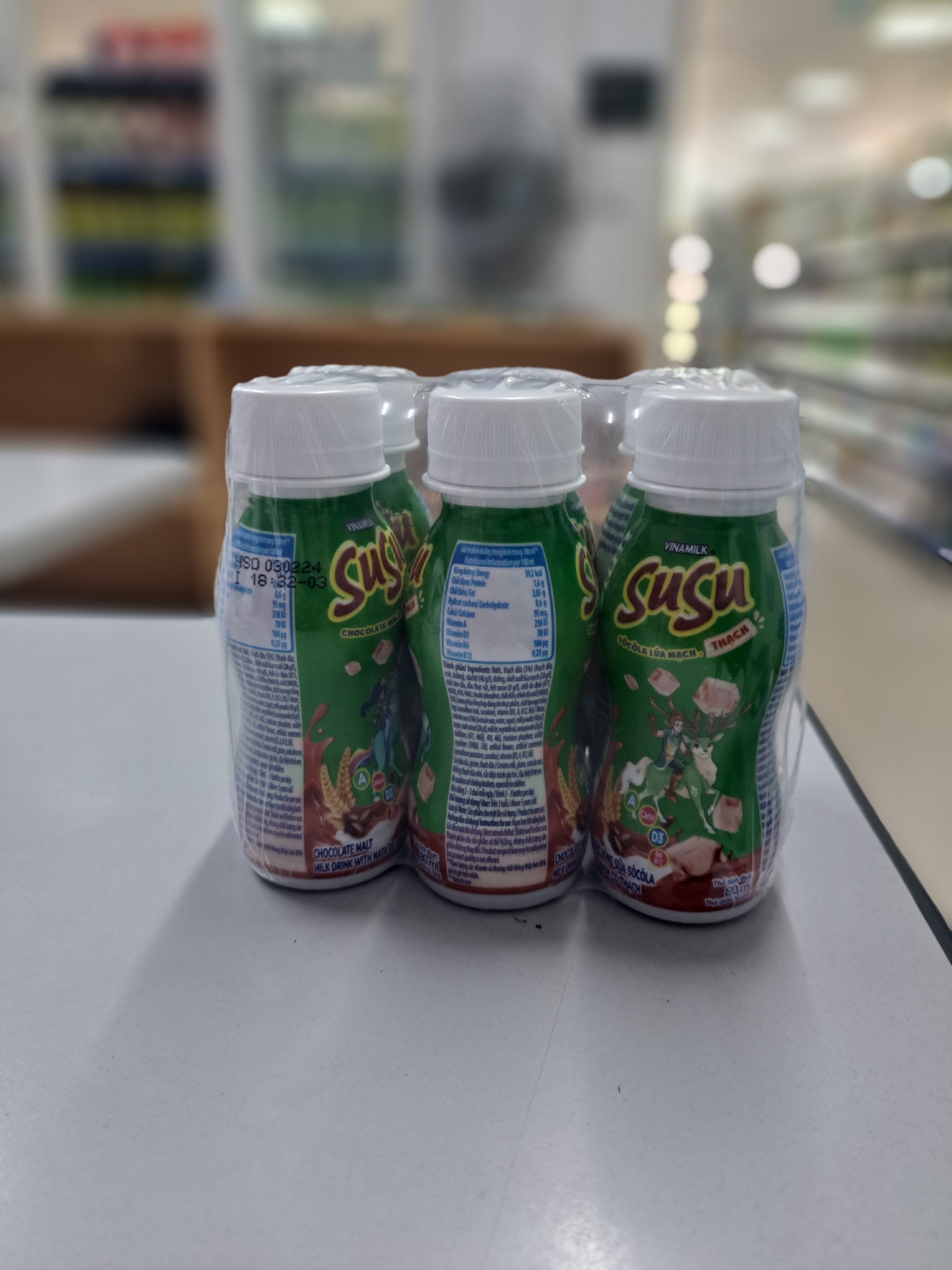 Sữa chua uống Susu Vinamilk Socola Lúa Mạch có thạch 80ml