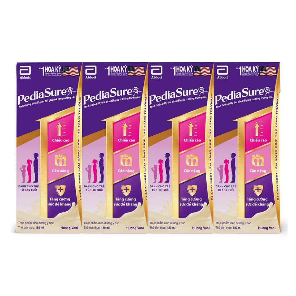 SUDD Pediasure hương vani ít ngọt 180ml