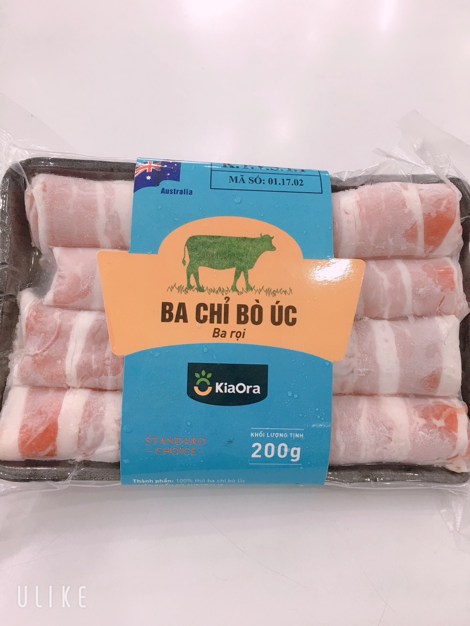 Ba chỉ bò Úc KiaOra 200g